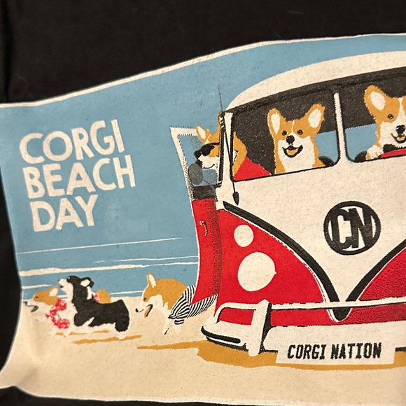 Black Tank Top - Corgi Beach Day Design - Picture 6 of 6